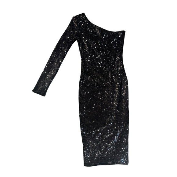 Black Fiona Sequin Dress by Fashion Nova Size XS - Picture 4 of 7
